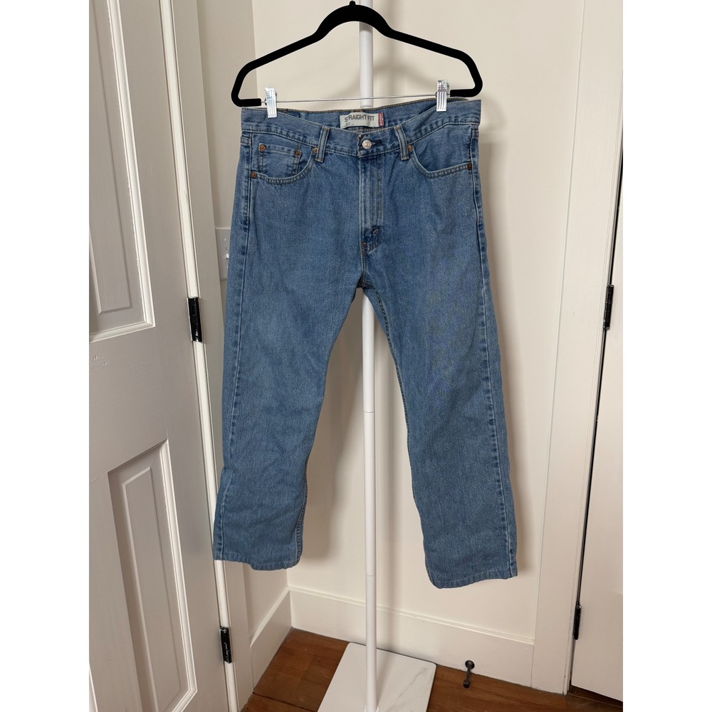 Levi's 505 Jeans Men 33x27 Blue Straight Fit Denim Classic Workwear Pants